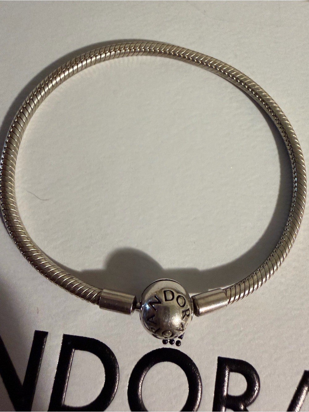 Pandora Moments Classic Ball Clasp Snake Bracelet 18CM